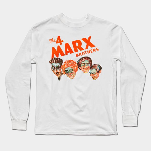 The 4 Marx Brothers Long Sleeve T-Shirt by darklordpug